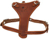Genuine Leather Dog Harness 14"-17" Chest Adjustable 1/2" Straps Small