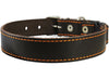 Quick Release Genuine Leather Classic Dog Collar 1" Wide Adjustable Fits 17"-20" Neck Medium to Large