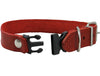 Quick Release Genuine Leather Classic Dog Collar 1" Wide Adjustable Fits 17"-20" Neck Medium to Large