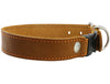 Quick Release Genuine Leather Classic Dog Collar 1" Wide Adjustable Fits 17"-20" Neck Medium to Large