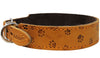 Genuine Leather Suede Padded Tapered Dog Collar Medium to Large 1.25" Wide 2 Sizes (Neck: 15"-18")