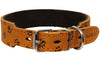 Genuine Leather Suede Padded Tapered Dog Collar Medium to Large 1.25" Wide 2 Sizes (Neck: 15"-18")