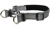 Soft Neoprene Padded Adjustable Reflective 1" Wide 2 Rings Design Dog Collar Grey 3 Sizes