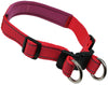 Soft Neoprene Padded Adjustable Reflective 1" Wide 2 Rings Design Dog Collar Red 3 Sizes
