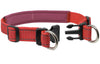 Soft Neoprene Padded Adjustable Reflective 1" Wide 2 Rings Design Dog Collar Red 3 Sizes