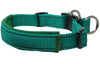 Soft Neoprene Padded Adjustable Reflective 1" Wide 2 Rings Design Dog Collar Green 3 Sizes