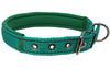 Soft Neoprene Padded Adjustable Reflective 1" Wide Classic Dog Collar Green 3 Sizes