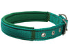 Soft Neoprene Padded Adjustable Reflective 1" Wide Classic Dog Collar Green 3 Sizes