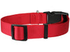 Classic Strong Solid Red Color Adjustable Quick Release Nylon Dog Collar Available in 3 sizes