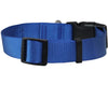 Classic Strong Solid Blue Color Adjustable Quick Release Nylon Dog Collar Available in 3 sizes