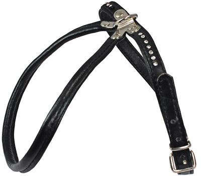 PU Leather Dog Harness with Rhinestones Medium. 15