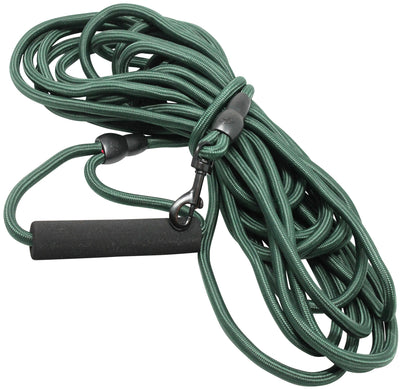 Braided Nylon Rope Tracking Dog Leash, Green 30-Feet 3/8
