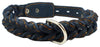 Genuine Leather Braided Dog Collar 11"-14" Neck, 7/8" Wide, Black