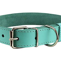 High Quality Genuine Leather Dog Collar 7 Colors (21"-24.5" Neck; 1.75" Wide)