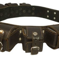 8lbs Genuine Leather Weighted Dog Collar 2" wide. Exercise and Training. Fits 24"-30" Neck size
