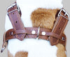 Genuine Brown Leather Dog Pulling Walking Harness XLarge. 33"-37" Chest 1.5" Wide Straps, Padded