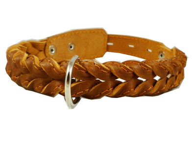 Genuine Leather Braided Dog Collar 11