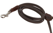 Dogs My Love 4ft Long Round Genuine Rolled Leather Dog Leash Brown