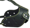 Black Genuine Leather Cage Basket Secure Dog Muzzle for Rottweiler(Circumf 14.7", Snout Length 3.5")