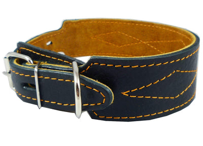 Real Leather Tapered Dog Collar 1.75