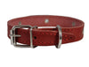 Real Leather Studded Dog Collar 15"x5/8" Red Fits 10.5"-13.5" Neck