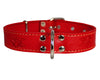 Dogs My Love Genuine Leather Dog Collar 1.25"x22" Fits 15"-20" Neck, Red, German Shepherd