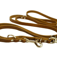 Dogs My Love Multifunctional Leash for Medium Breeds, Brown, 60"-110"