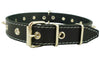 Dogs My Love Real Leather Black Spiked Dog Collar Spikes, 1" Wide. Fits 14"-17" Neck, Medium Breeds.