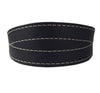 Black Real Leather Tapered Extra Wide Whippet Dog Collar 2" Wide, Fits 11.5"-15" Neck, Medium