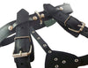 Genuine Black Leather Dog Pulling Walking Harness XLarge 33"-37" Chest 1.5" Wide Straps, Padded
