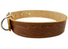 1.25" Wide Tooled Leather Dog Collar Brown Large. Fits 16"-21" Neck