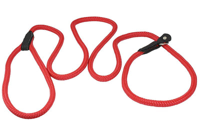 Dogs My Love Nylon Rope Slip Dog Lead Collar and Leash British Style 4ft Long Red