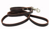 Genuine Leather Classic Dog Leash Brown 1/2 Wide 4 Ft Basset Hound, Collie, Shar-Pei