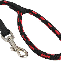 Dogs My Love 18-inch Rope Dog Leash Short Red/Black