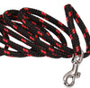 Dogs My Love 6ft Long Braided Rope Dog Leash Red with Black 6 Sizes