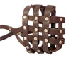 Real Leather Dog Basket Muzzle #107 Brown - Pit Bull, AmStaff (Circumference 12", Snout Length 3.5")