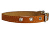 Real Leather Dog Collar 9.5"-13" Neck Size, 1/2" Wide Chihuahua, Puppies