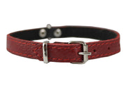 Dogs My Love Genuine Leather Felt Padded Dog Collar X-Small 11" x1/2" Wide Fits 8"-10" Neck Puppies