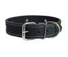Genuine Leather Studded Dog Collar, Black, 1.5" Wide. Fits 16.5"-20.5" Neck Size Amstaff