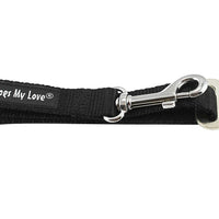 Dogs My Love Adjustable 11"-18" Long Leash Car Seat Dog Safety Belt 3/4" Wide Vehicle Lead Medium
