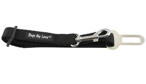 Dogs My Love Adjustable 11"-18" Long Leash Car Seat Dog Safety Belt 3/4" Wide Vehicle Lead Medium