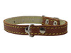 Genuine Leather Dog Collar 9.5"-13" Neck Size, 1/2" Wide Chihuahua, Puppies
