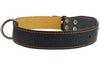 Genuine Thick Leather Collar for Large and XLarge Dogs 20"-25" Neck Size, 1.5" Wide, Black