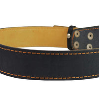 Genuine Thick Leather Collar for Large and XLarge Dogs 20"-25" Neck Size, 1.5" Wide, Black