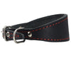 Black Real Leather Tapered Dog Collar 1,5" Wide, Fits 8.5"-10.5" Neck, Small, Dachshund