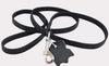Genuine Leather Classic Dog Leash Black 1/2 Wide 4 Ft, Boston Terrier, Poodle, Puppies