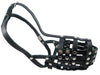 Secure Leather Mesh Basket Dog Muzzle #12 Black - Doberman, Collie (Circumf 11.5", Snout Length 5")