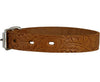 Genuine Tooled Leather Dog Collar Floral Pattern Tan 3 Sizes