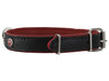 Genuine Black Leather Metal Paw Studs Soft Black Leather Padded Dog Collar 5/8" Wide 10"-12" Neck
