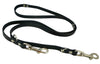 6 Way European Multifunctional Leather Dog Leash Adjustable Lead Black 41"-78" Long 1/2" Wide(12 mm) Medium
